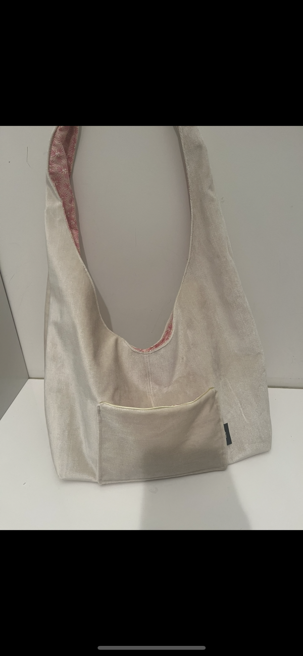 Witte zomer tas rib fluweel