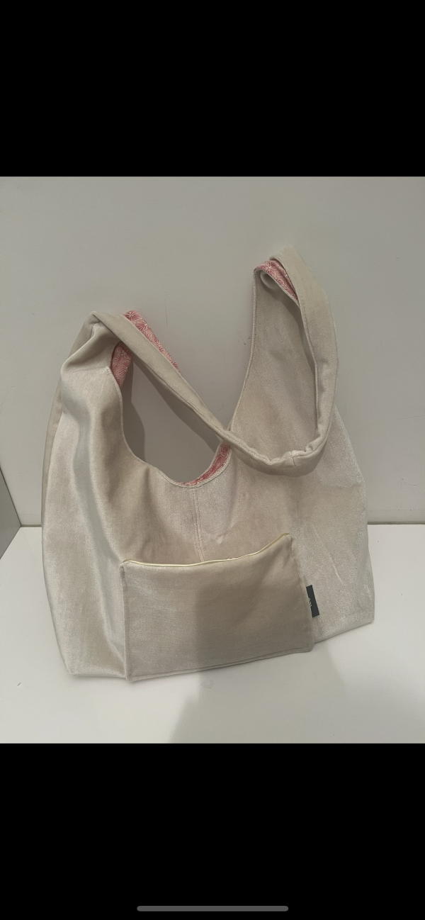 Witte zomer tas rib fluweel