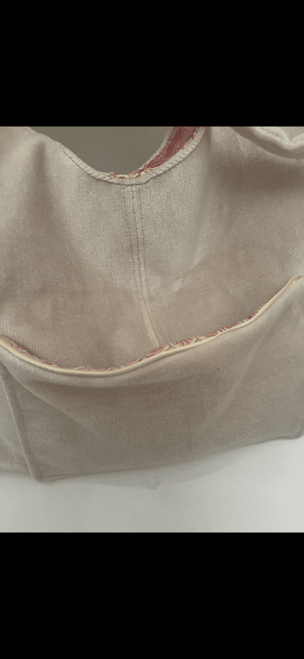 Witte zomer tas rib fluweel