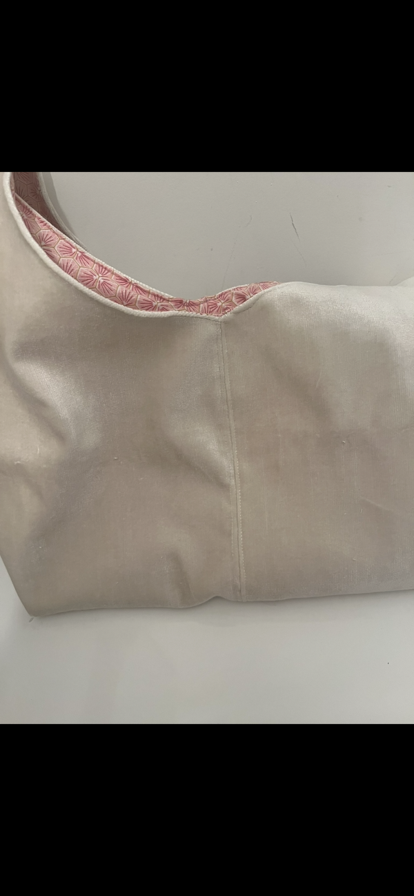 Witte zomer tas rib fluweel
