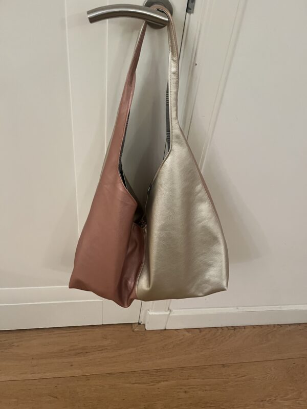 Goud en roze shopper