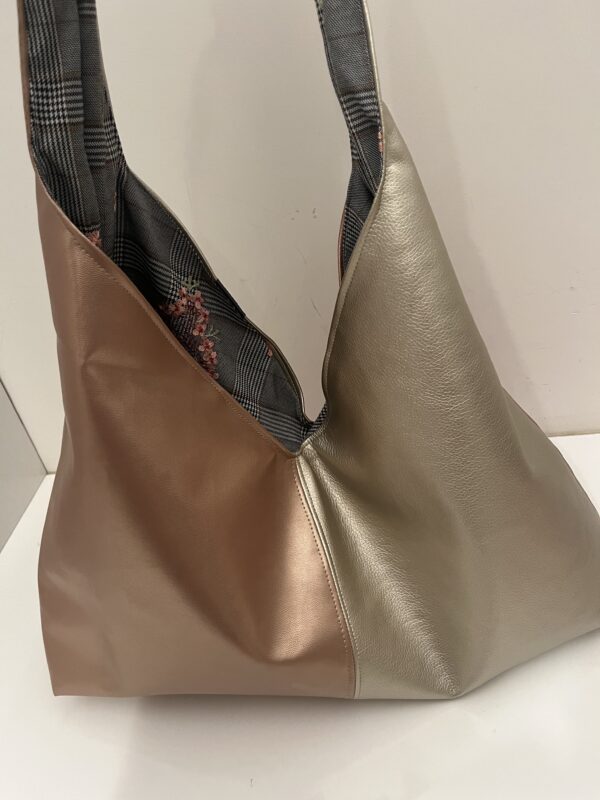 Goud en roze shopper