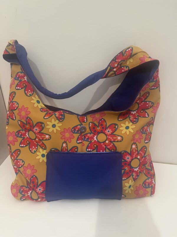 Shopper Blue, twee kanten draagbaar