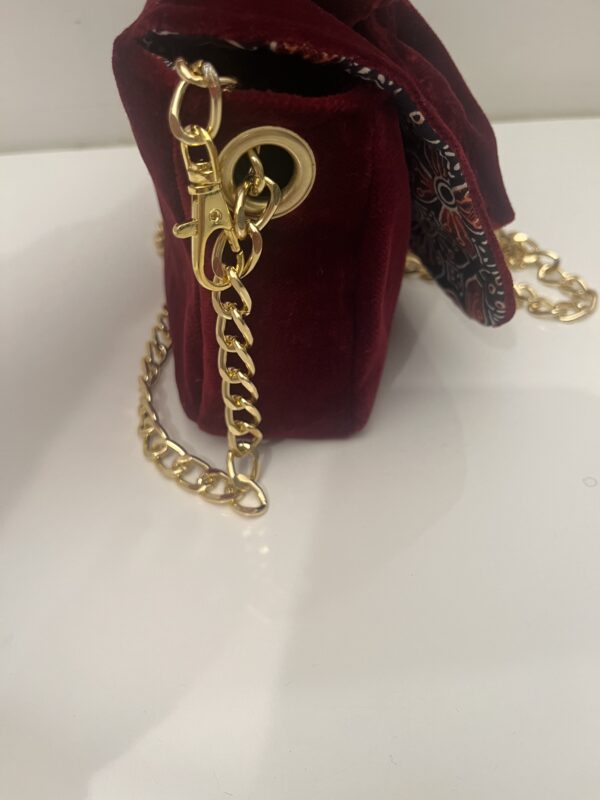 Strik tasje Bordeaux