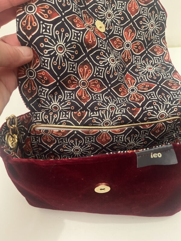 Strik tasje Bordeaux