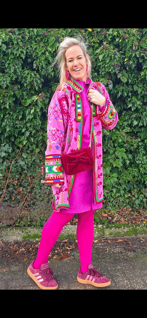 Strik tasje Bordeaux