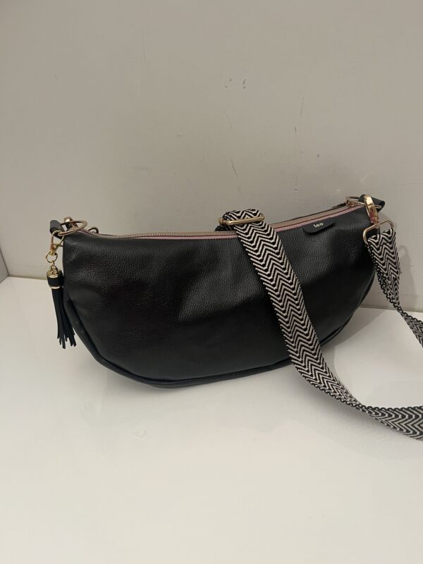 Grijs en roze croissant bag