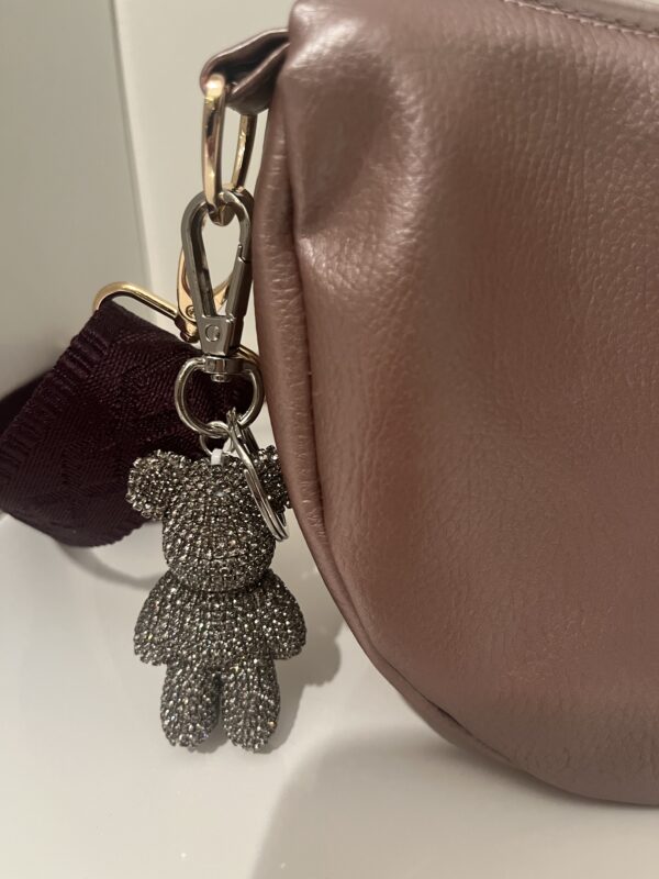 Roze metallic moon tas