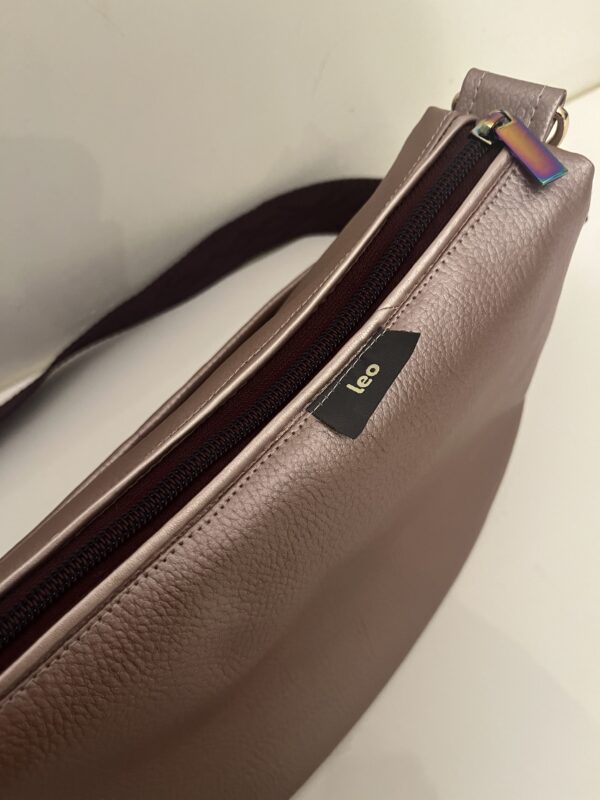 Roze metallic moon tas