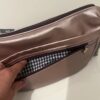 Roze metallic moon tas