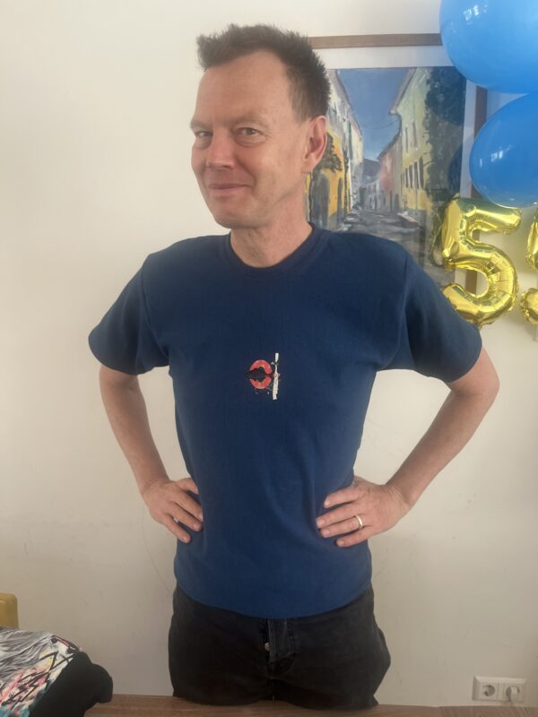 Shirt vis en cassettebandje