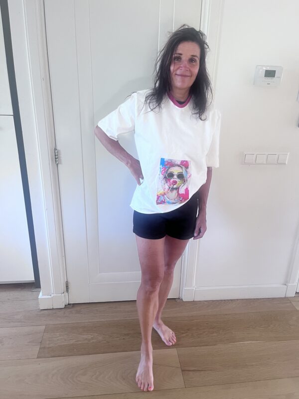 Pop shirt met opdruk