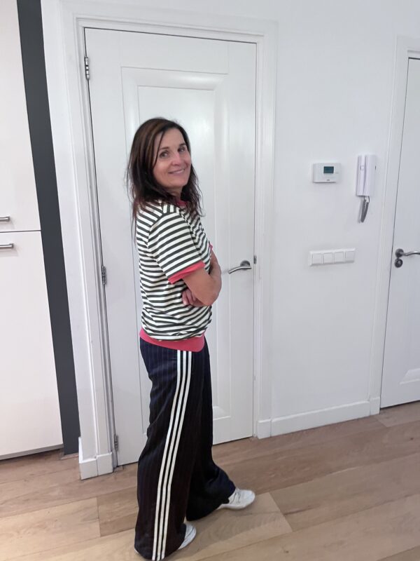 Strepen met roze band