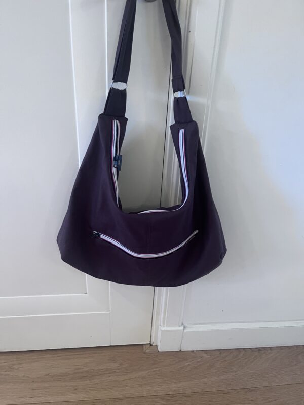 Bruine shopper met rits
