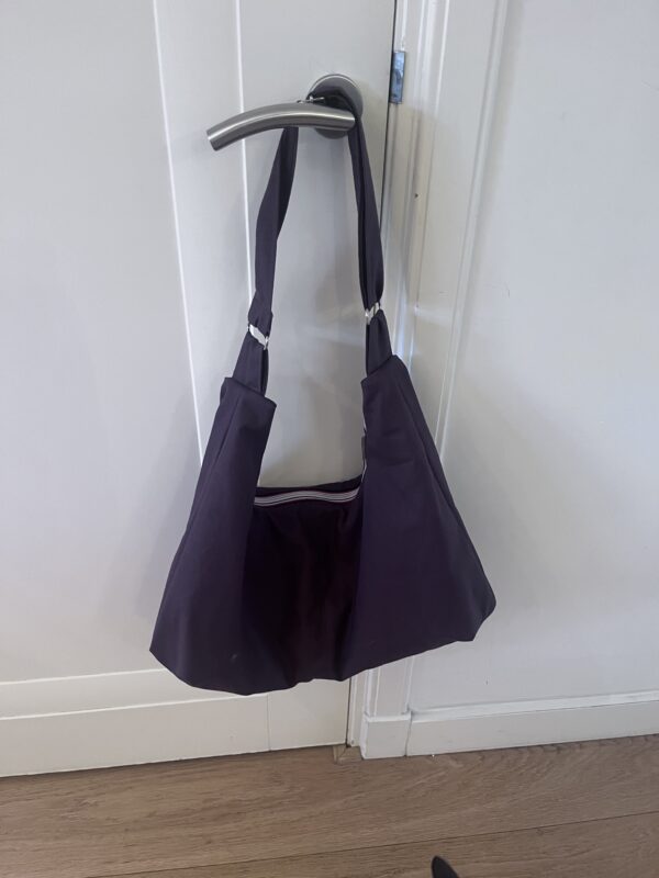 Bruine shopper met rits