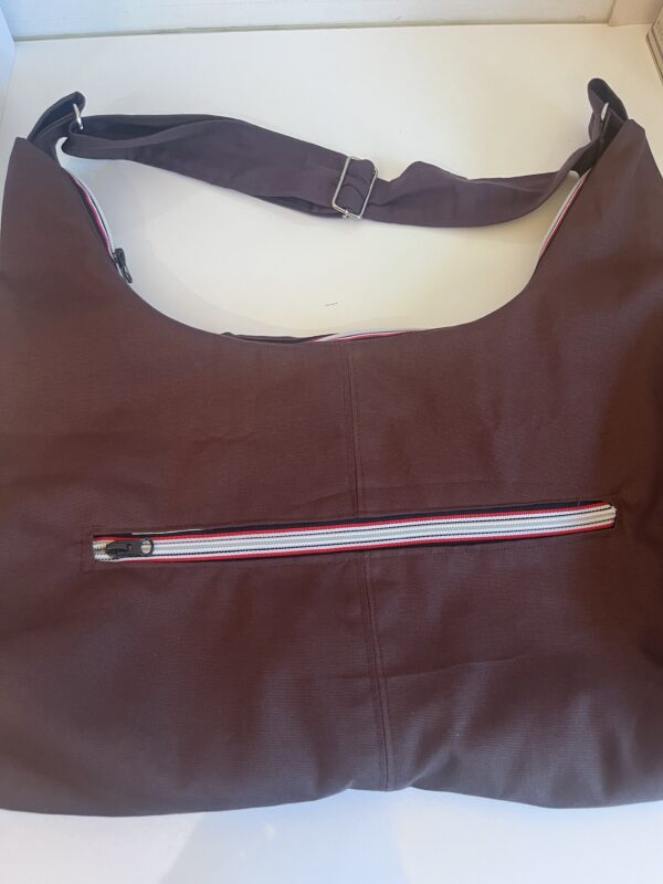 Bruine shopper met rits