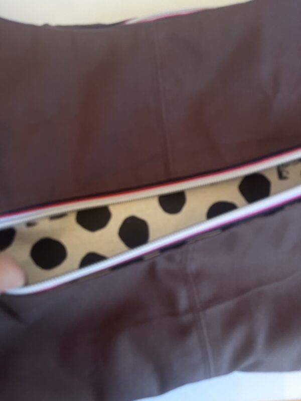 Bruine shopper met rits