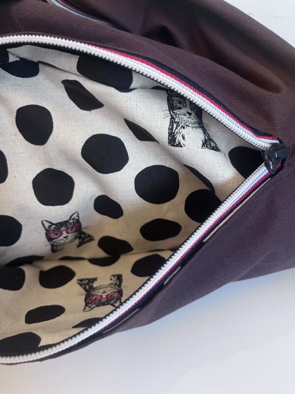 Bruine shopper met rits