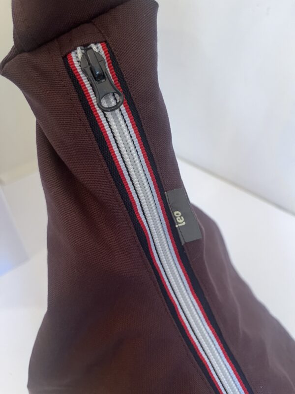 Bruine shopper met rits