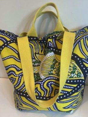 Shopper geel, twee kanten draagbaar