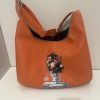 Oranje stoere shopper powergirl
